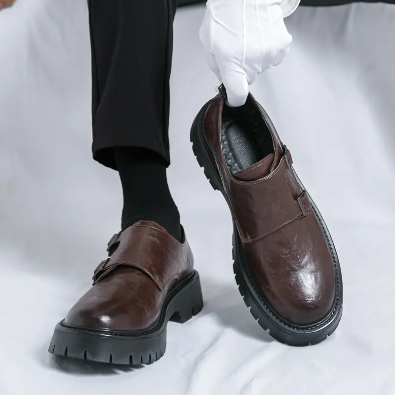 Men's Loafers Luxury Brand Leather Dress Shoes Breathable Slip-On Solid Formal Casual Shoes Handmade Designer Men Shoes Mocassin