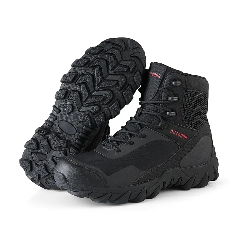 Outdoor Leather Mens Slip on Boots Platform Shoes Luxury Brand Men Winter Plush Snow Boots Fashion All-match Men Motocross Boots