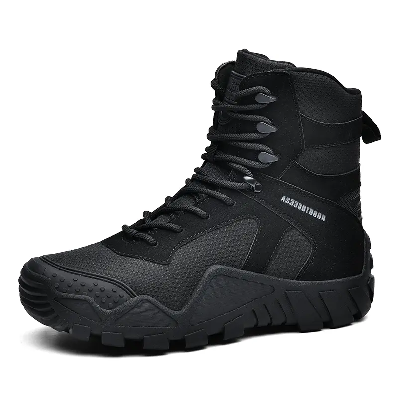 Outdoor Leather Mens Slip on Boots Platform Shoes Luxury Brand Men Winter Plush Snow Boots Fashion All-match Men Motocross Boots