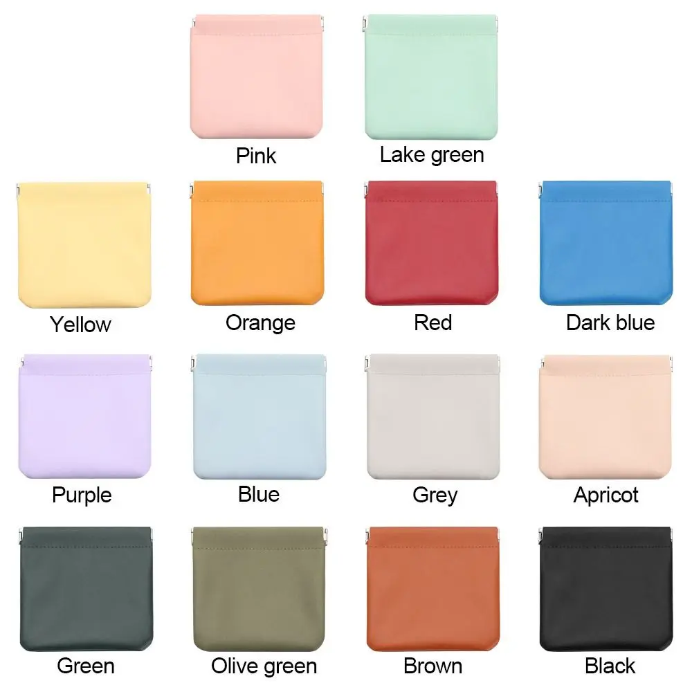 PU Leather Mini Wallet Key Organizer Money Change Pouch Earphone Storage Bag Coin Pocket Purse Women Credit Card Holder
