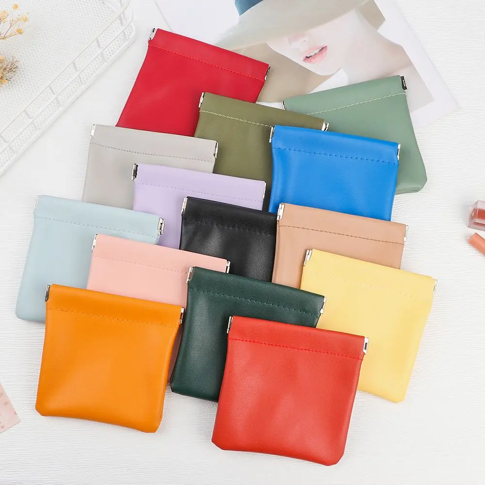 PU Leather Mini Wallet Key Organizer Money Change Pouch Earphone Storage Bag Coin Pocket Purse Women Credit Card Holder