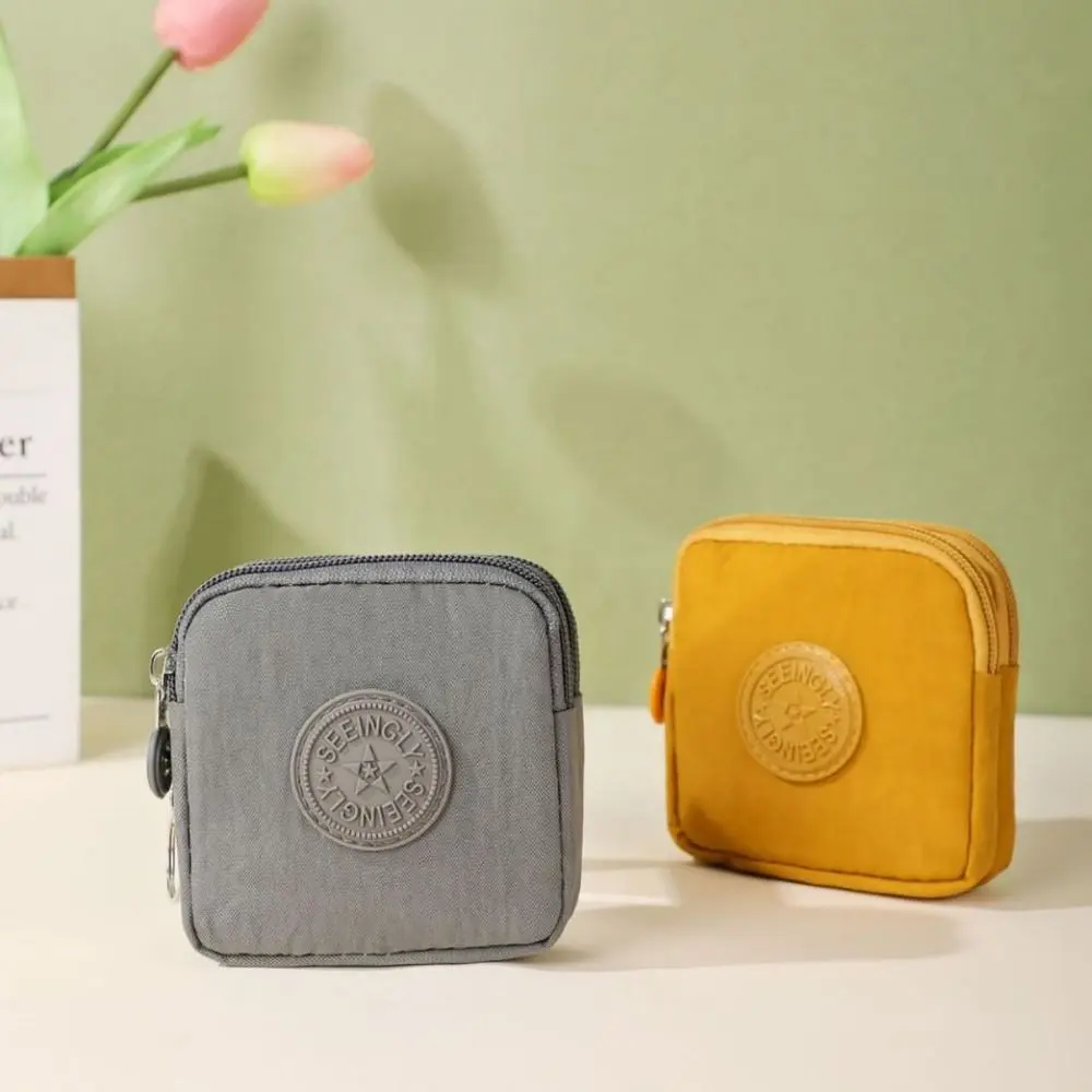 Wear-resistant Wallet Money Bag Male Female Canvas Money Coin Purse Durable Waterproof with Key Ring Credit Card Holder