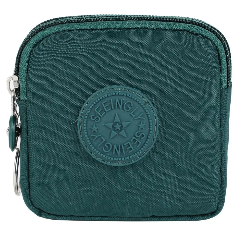 Wear-resistant Wallet Money Bag Male Female Canvas Money Coin Purse Durable Waterproof with Key Ring Credit Card Holder