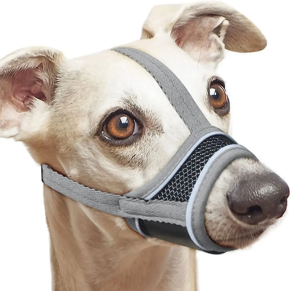 Soft Fabric Adjustable Strap Pet mask Mesh Dog Muzzle Allows Panting and Drinking Prevent Biting Dog mouthpiece
