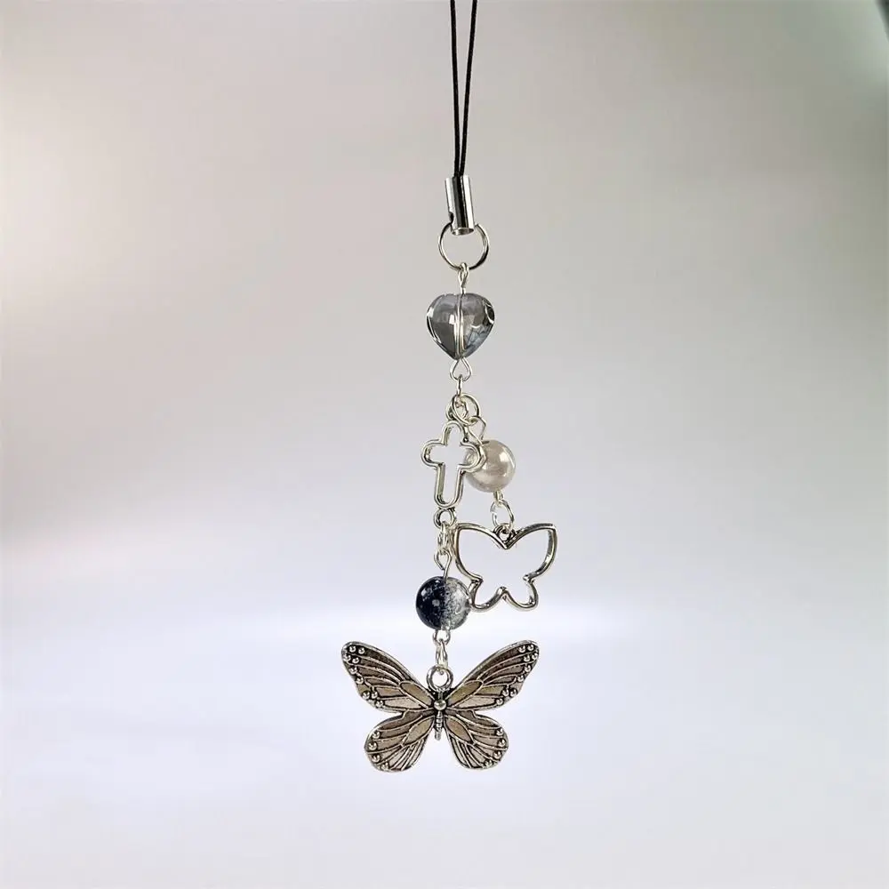 Butterfly Sweet Girl Phone Lanyard Phone Charms Y2K Phone Pendant Phonestraps Backpack Ornament Phone Chain