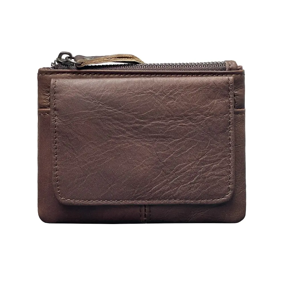 Male Slim Leather Wallet with Coin Purse Small Men's Credit ID Card Holder Wallet for Men Women