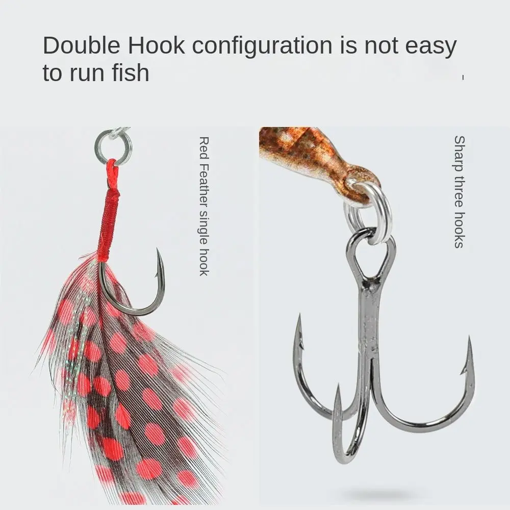 3D Printed Artificial Wobbler Hard squid Bait Metal Simulation Lure with Jig Hooks Bait Bionic Crankbait Lures Fishing Tackle