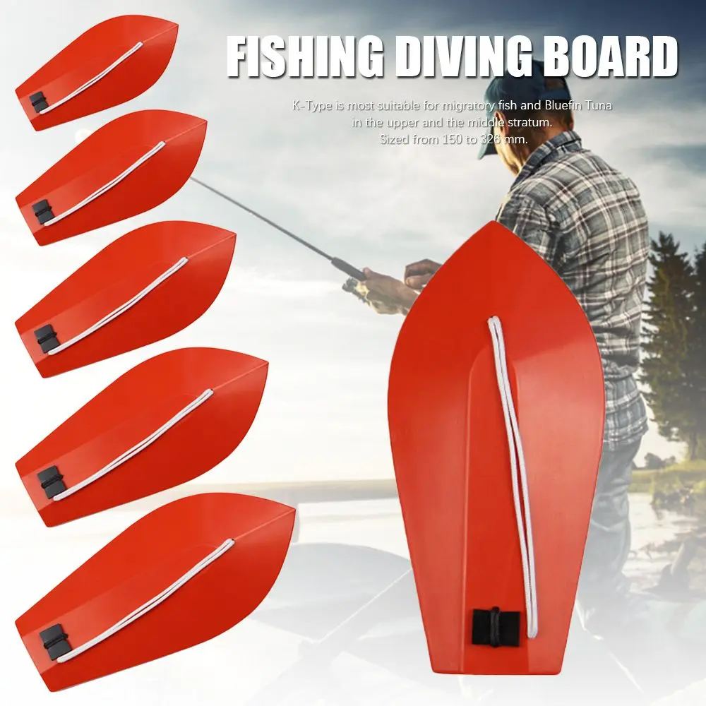 K-Type ABS Adjustable Weight Deep Artificial Bait Diver Plate Plan Diving Board Fishing Trolling Tool