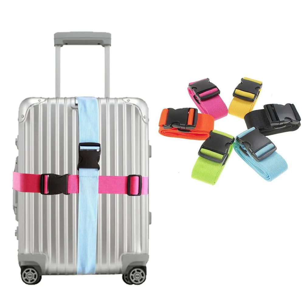 Luggage Safe Straps One Word Luggage Buckle Strap Baggage Packing Belts Adjustable Travel Accessories