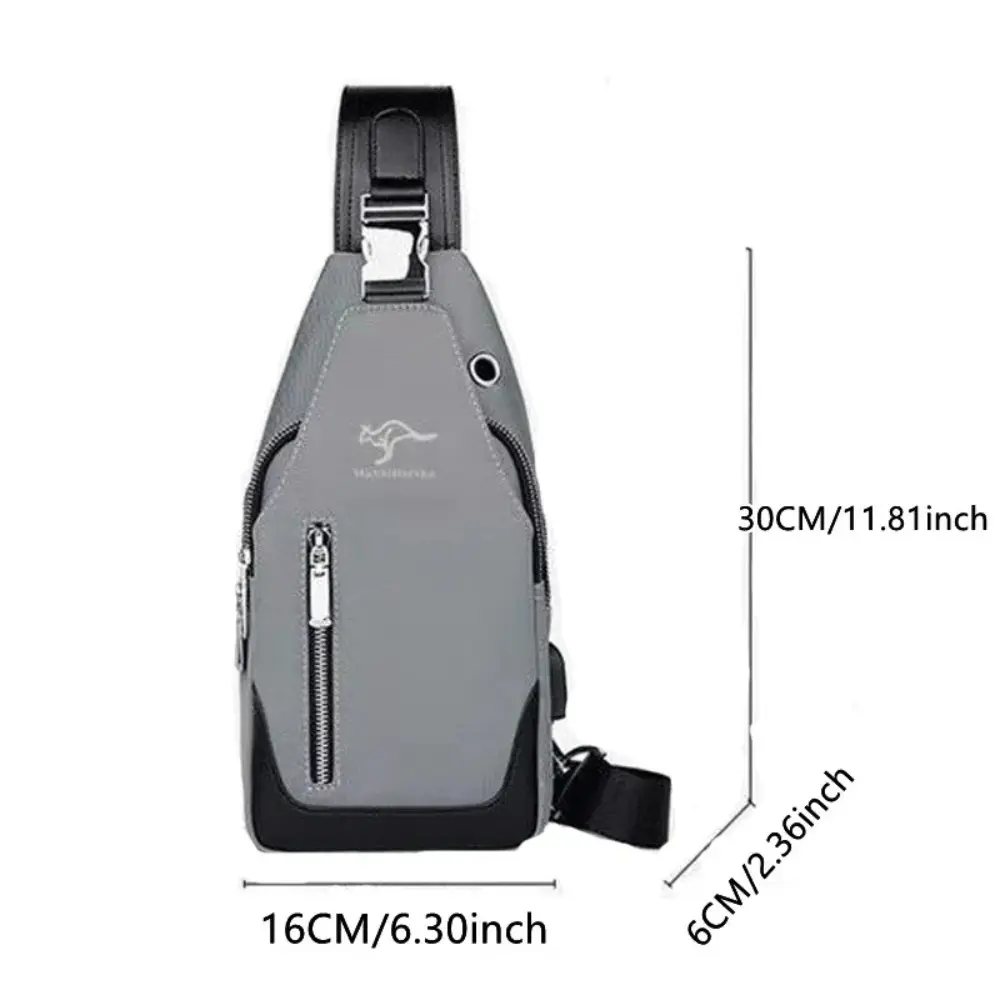 Men 's Bag Outdoor Trendy Chest Bag Small Satchel Handbag USB Charging Cross-Border Trendy Shoulder Bag