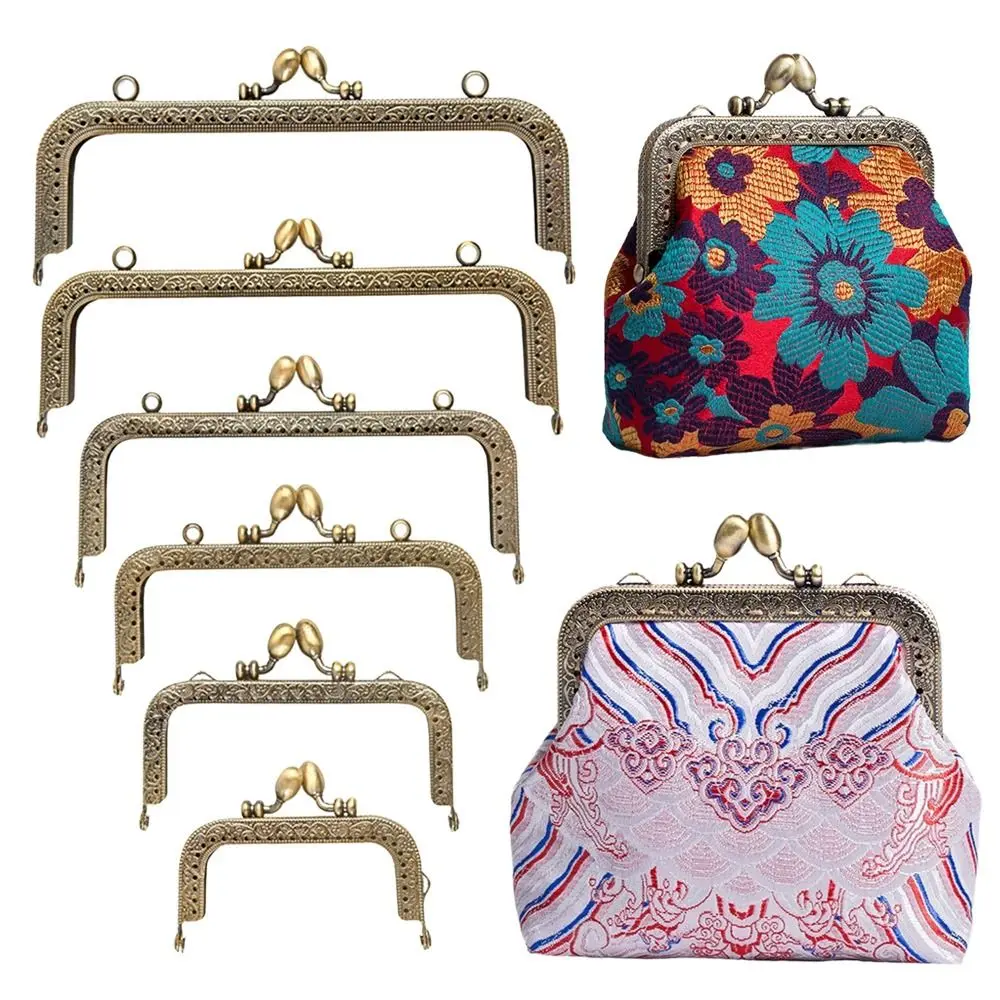 Purse Lock Vintage Metal Purse Frame Clasp Frame Bag Kiss Clasp for Purse Bag Making DIY Craft Bag Hardware