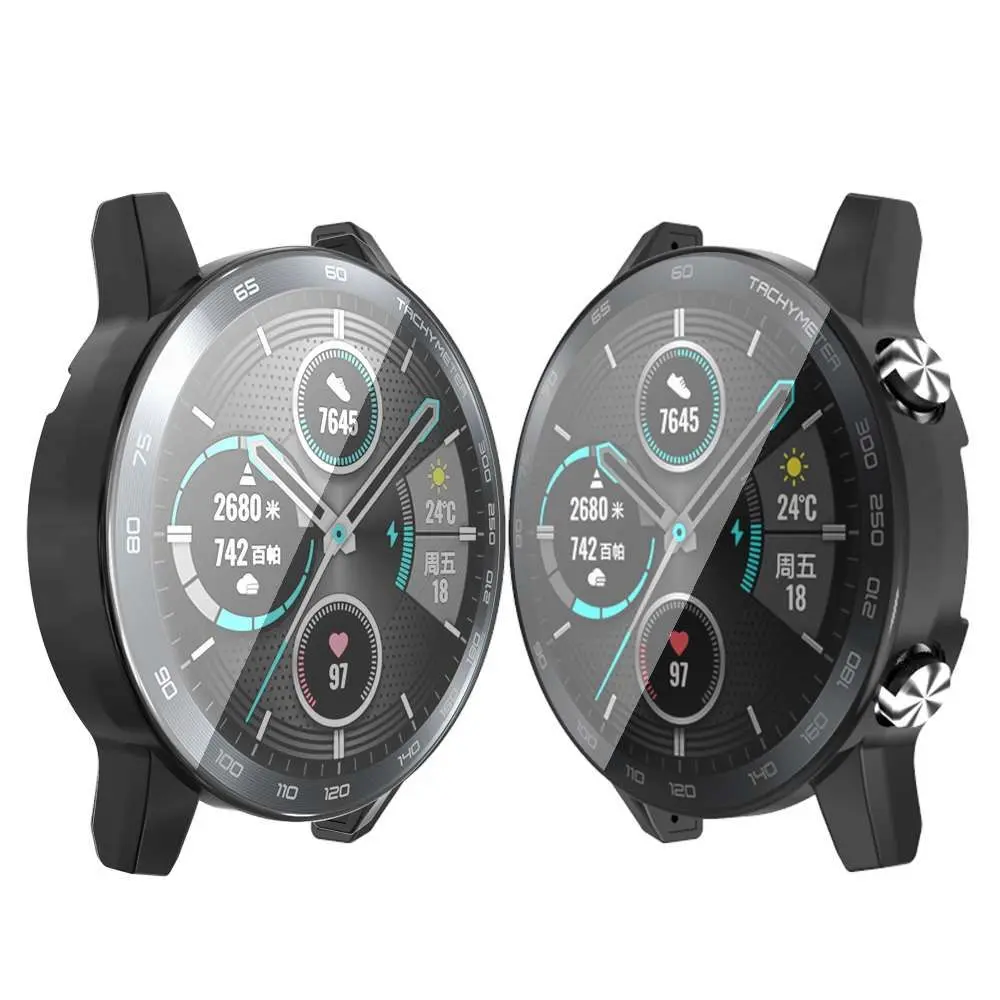 For Honor Magic Watch 2 46mm 360 Full Cover Plating Soft TPU Watch Screen Protector Case