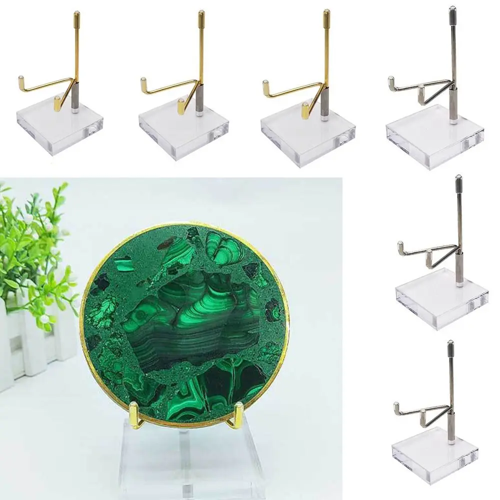 For Crystal Ball Base Stone Shelf Metal Mineral Display Stand With Acrylic Base Crystal Ball Holder
