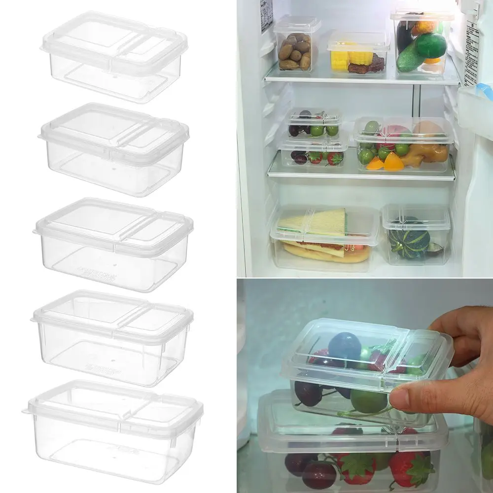 Picnic Snack Meal Storage Container Flip cover Bento Box Food Prep Lunch Box Dinnerware Camping Tableware for Kids School