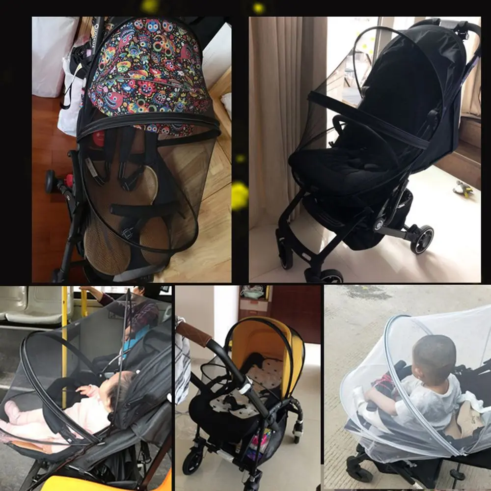 Mosquito Net Full Cover for Baby Car seat Cover Cradles Stroller Mosquito Netting Stretchable Netting Dual-Use Zipper Mesh