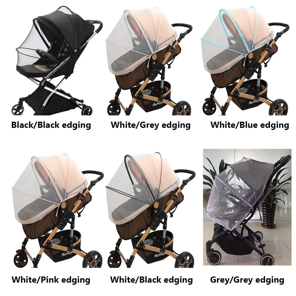 Mosquito Net Full Cover for Baby Car seat Cover Cradles Stroller Mosquito Netting Stretchable Netting Dual-Use Zipper Mesh