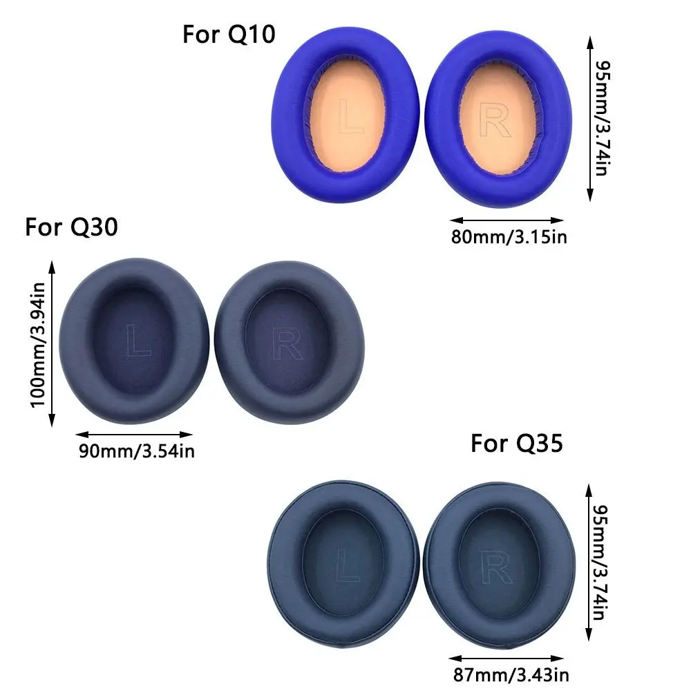 1Pair Replacement Earpads cushion Leather Earmuff Ear Cover Earcups for Anker Soundcore Life Q10 Q30 Q35 Headset Headphones