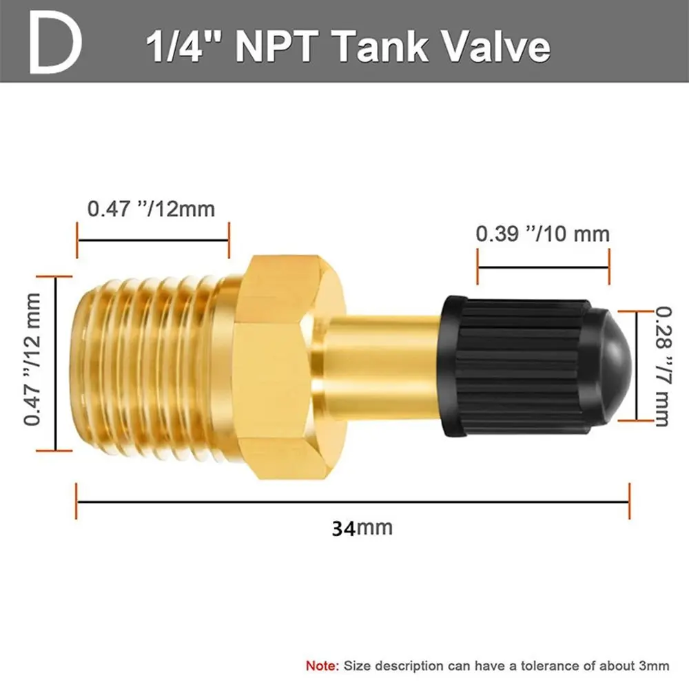 Brass Schrader Valve 1/4 NPT 1/8 NPT M10 Air Compressor Tanks Fill Valve Automobile Tire Valve Core Tire Copper Valve