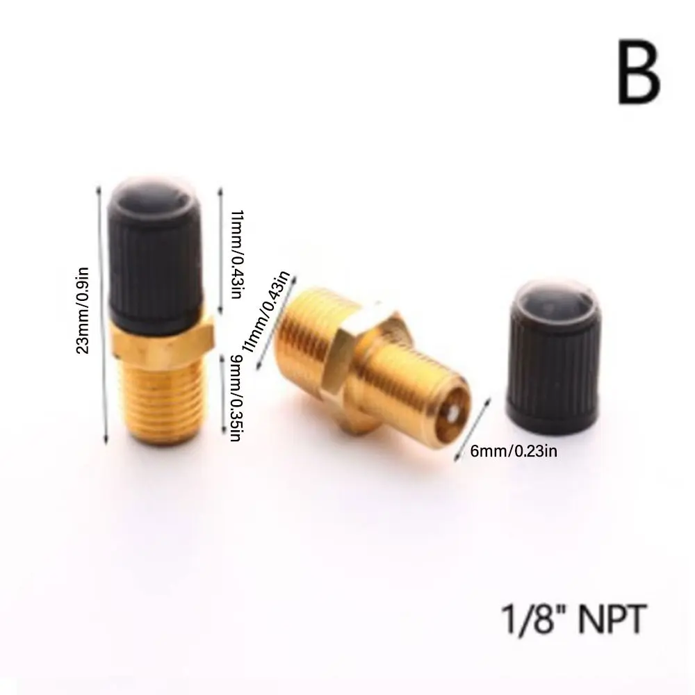 Brass Schrader Valve 1/4 NPT 1/8 NPT M10 Air Compressor Tanks Fill Valve Automobile Tire Valve Core Tire Copper Valve