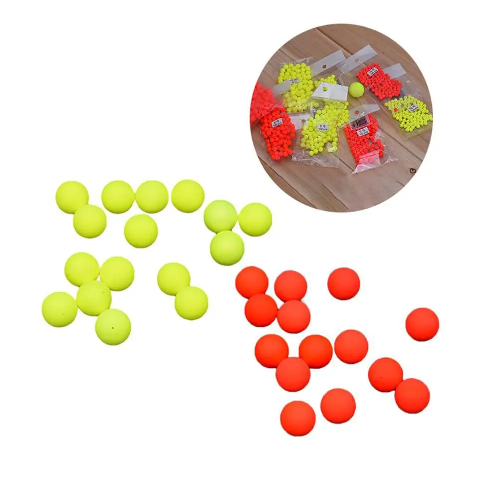 100PCS EPS material Foam Floats Ball Beads Beans Fishing Tackle Accessories Fishing Float Bottom Rig Rigging Material