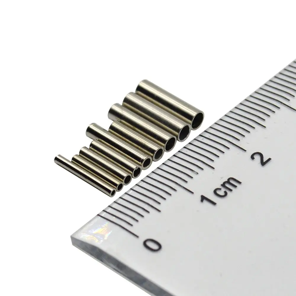 100pcs/Lot 1.0mm-2.8mm Sea Fishing Accessories Line Tube Copper Fishing Line Aluminum Crimp Sleeve Copper Tube