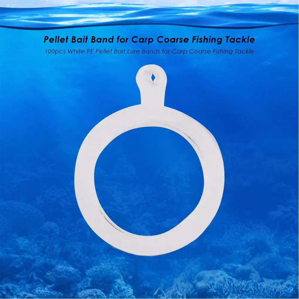 Baitbands For carp coarse fishing tackle 100X White bait band pellet bait bands