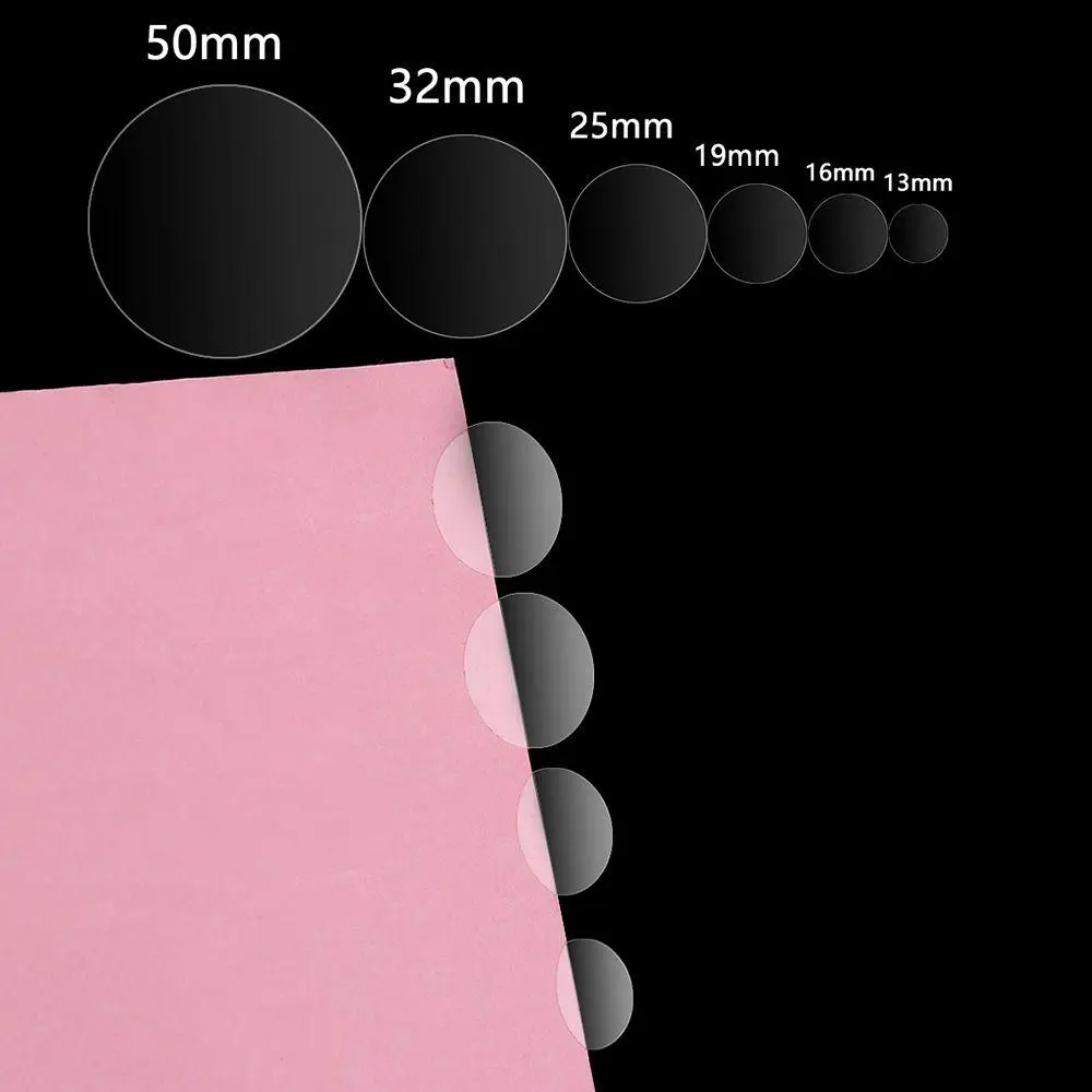 8/24/48/70/96/132pcs Self Adhesive Label Transparent Round Gloss Clear Dot Sticker Wafer Seal 1 Sheet