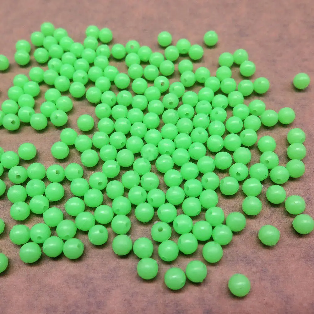 100pc/bag Plastic Luminous Light Glowing Balls For Night Fishing Fishing Floats Beads Stoppers