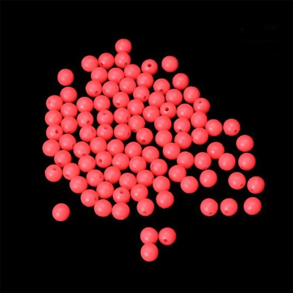 100pc/bag Plastic Luminous Light Glowing Balls For Night Fishing Fishing Floats Beads Stoppers