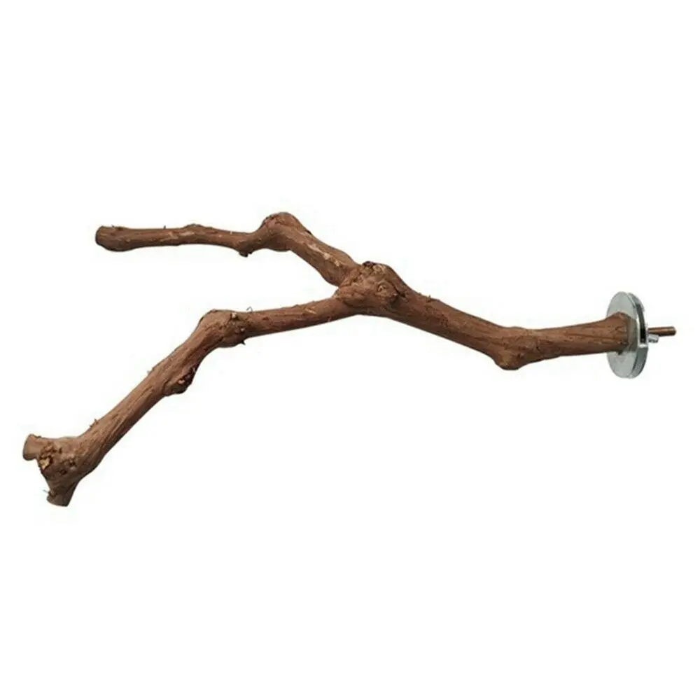 Cage Perches Pet Budgie Wood Parrot Bird Stand Tree Branch Hanging Toys
