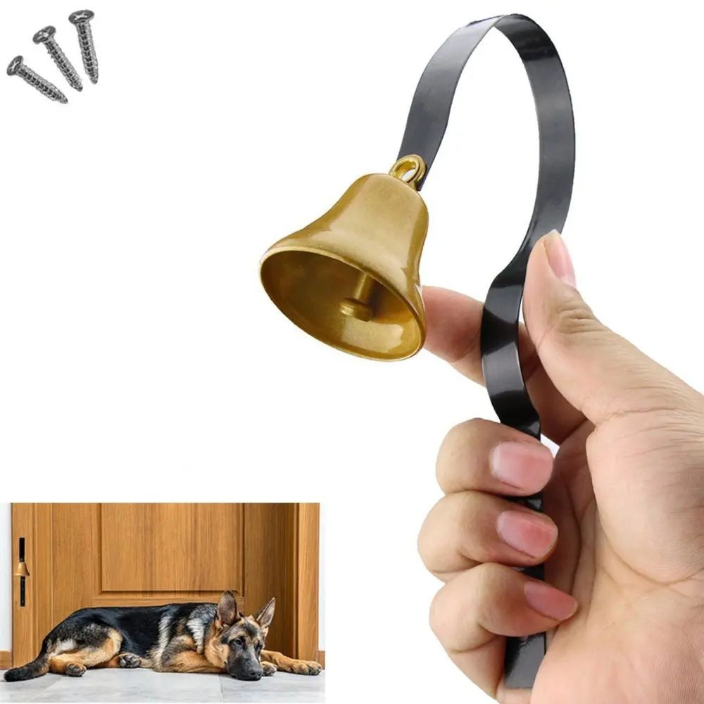 1PC Metal Pet Dog Bell Retro Door Bell Training Doorbell Vintage Doorbell Wall Mounted Home Shop Decor