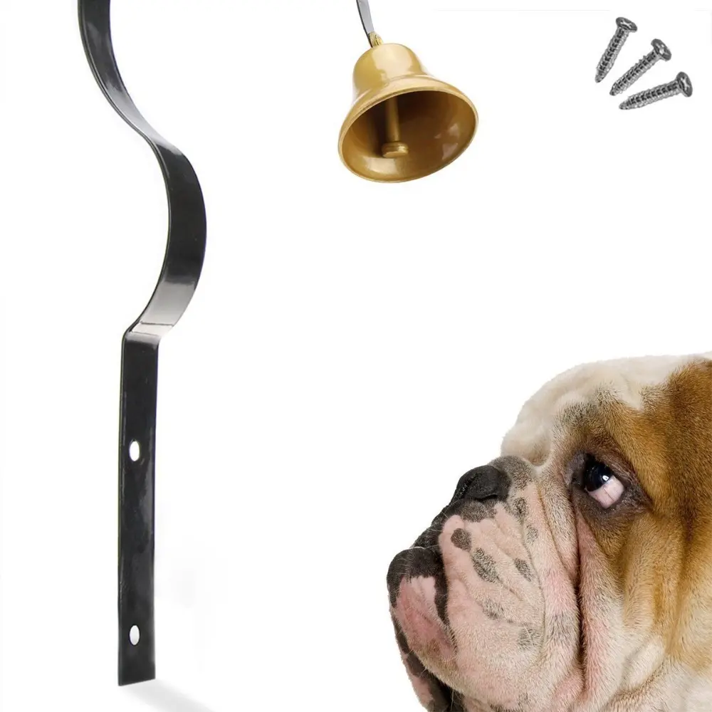 1PC Metal Pet Dog Bell Retro Door Bell Training Doorbell Vintage Doorbell Wall Mounted Home Shop Decor
