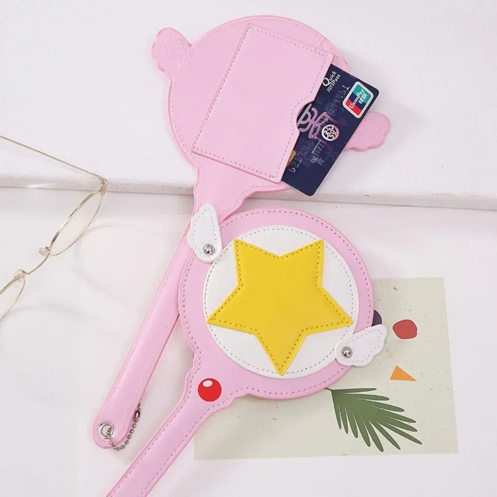 Bus Subway Card Cover Holder Card Bag with Wings Anime Magic Wand Card Bag