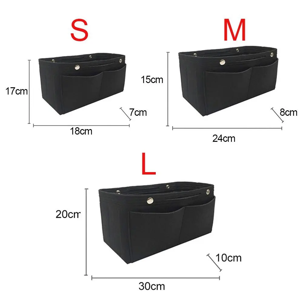 Insert Liner Purse Organiser Pouch Women's Organizer Handbag Felt Travel Bag Organizer