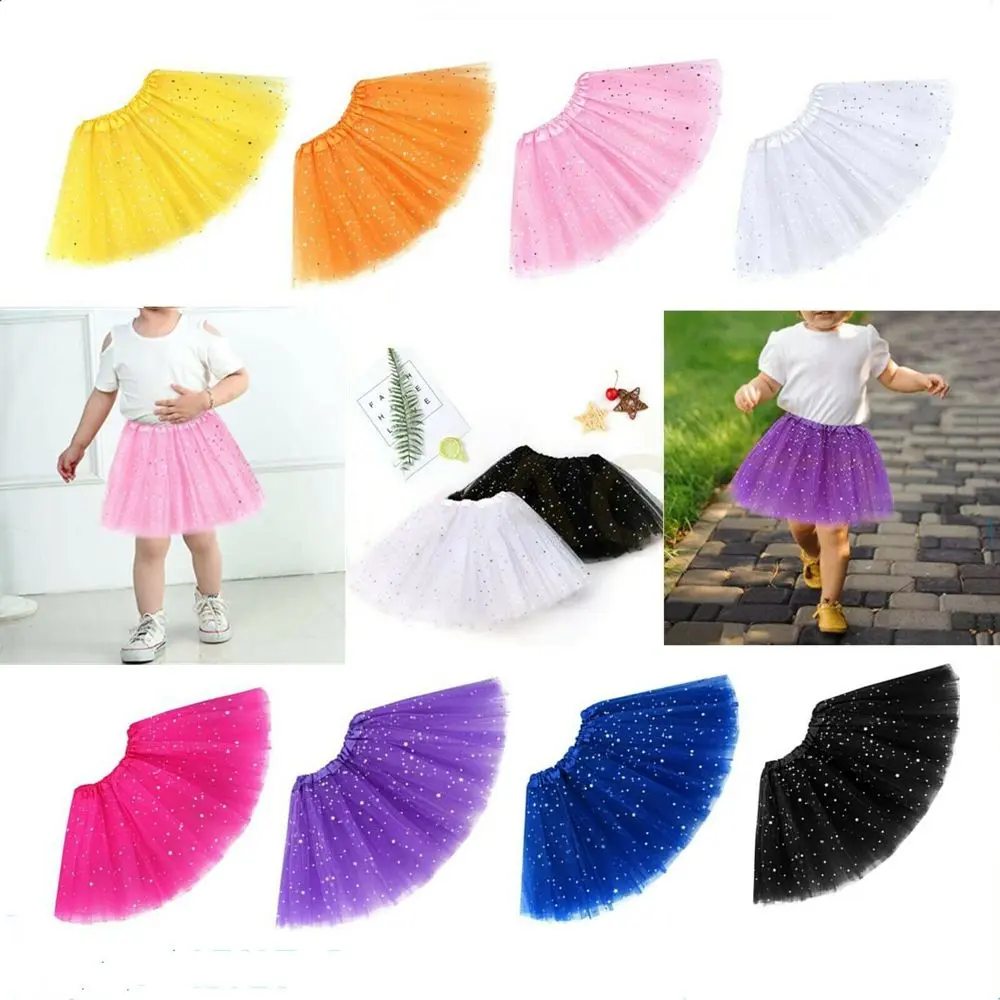 Party Dress Petticoat Fancy Dress Girls Kids 3 Layers TuTu Skirt Ballet Dance Dress Gifts