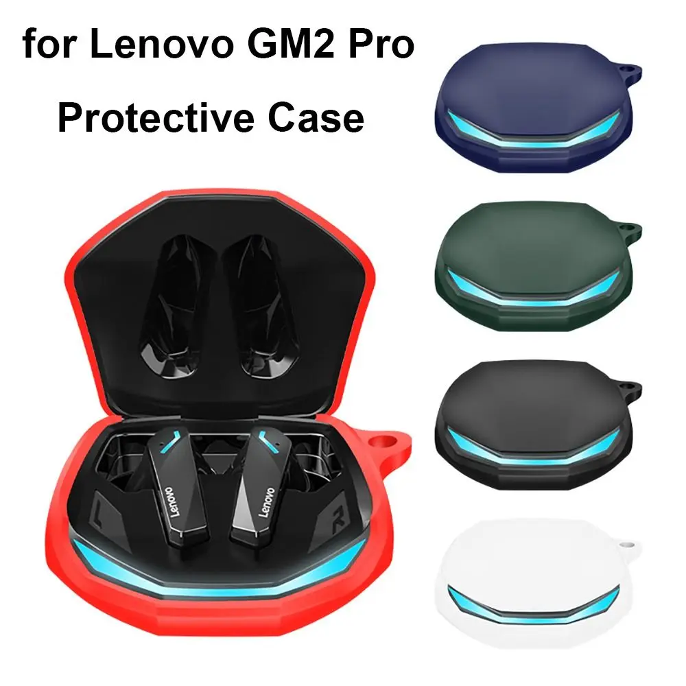 Silicone Carry Bag Earphone Protector with Carabiner Headphone Storage Case For Lenovo GM2 PRO Wireless Headset Cover