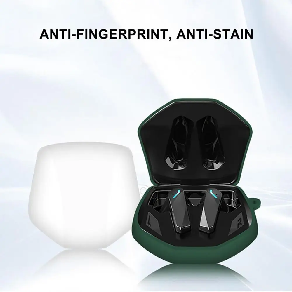 Silicone Carry Bag Earphone Protector with Carabiner Headphone Storage Case For Lenovo GM2 PRO Wireless Headset Cover