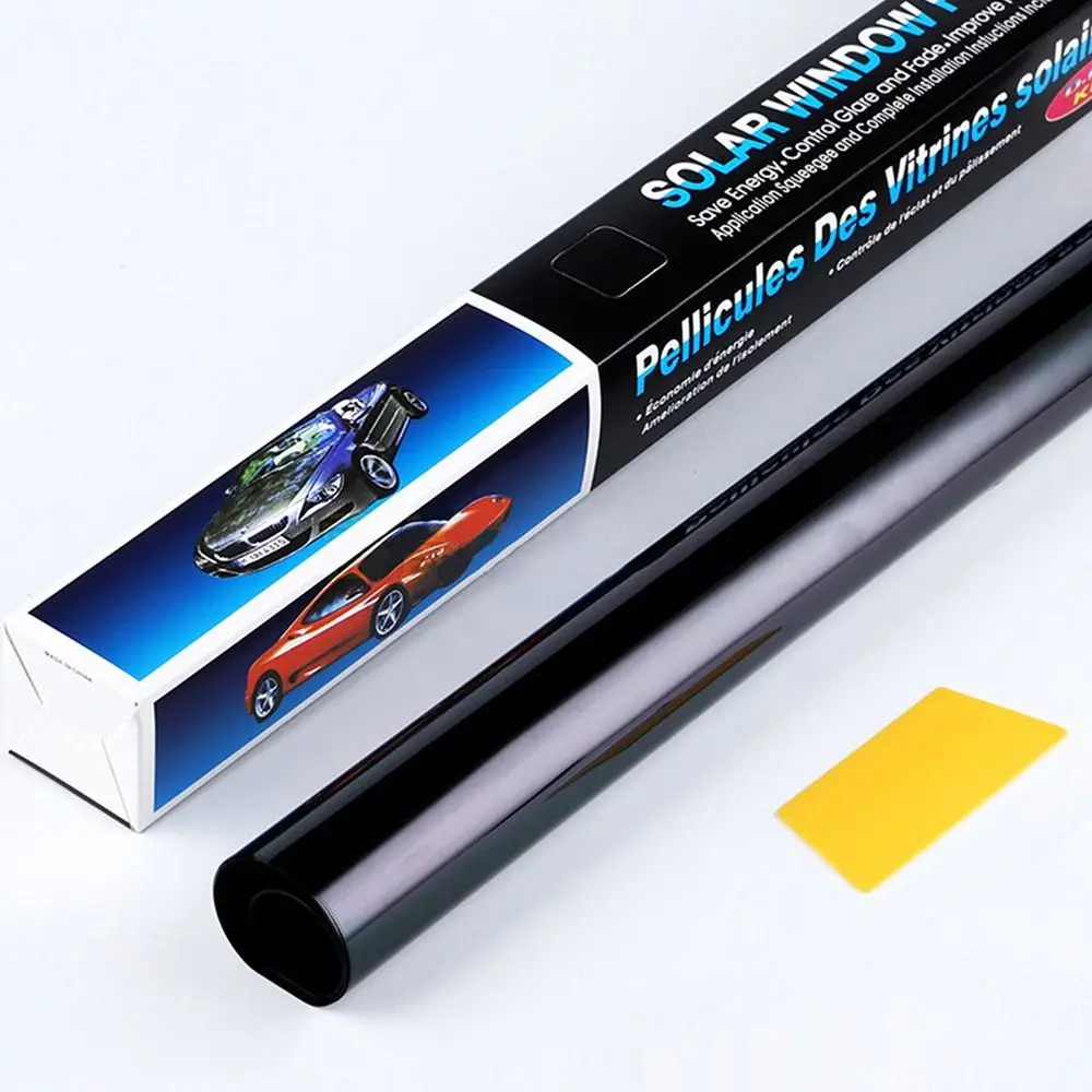 1Roll Car Window Tint Film Glass Sticker VLT 1%-50% Sun Shade Window Tinting Solar UV Protection Foils Sticker Films