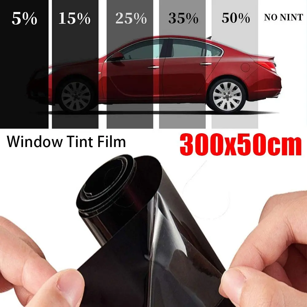 1Roll Car Window Tint Film Glass Sticker VLT 1%-50% Sun Shade Window Tinting Solar UV Protection Foils Sticker Films