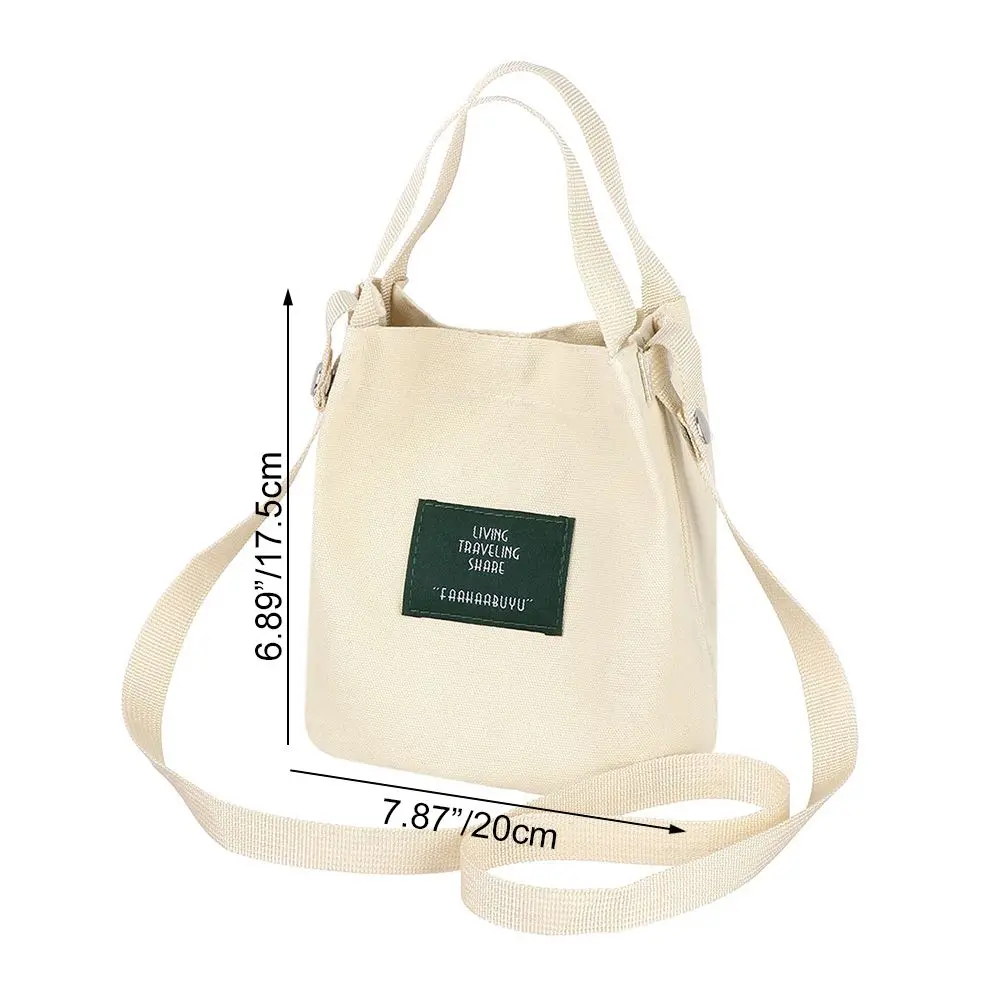 Casual Buckle Tote Canvas Crossbody Bag Women Shoulder Bags Letter Handbags Cute Shopping Bag For Ladies