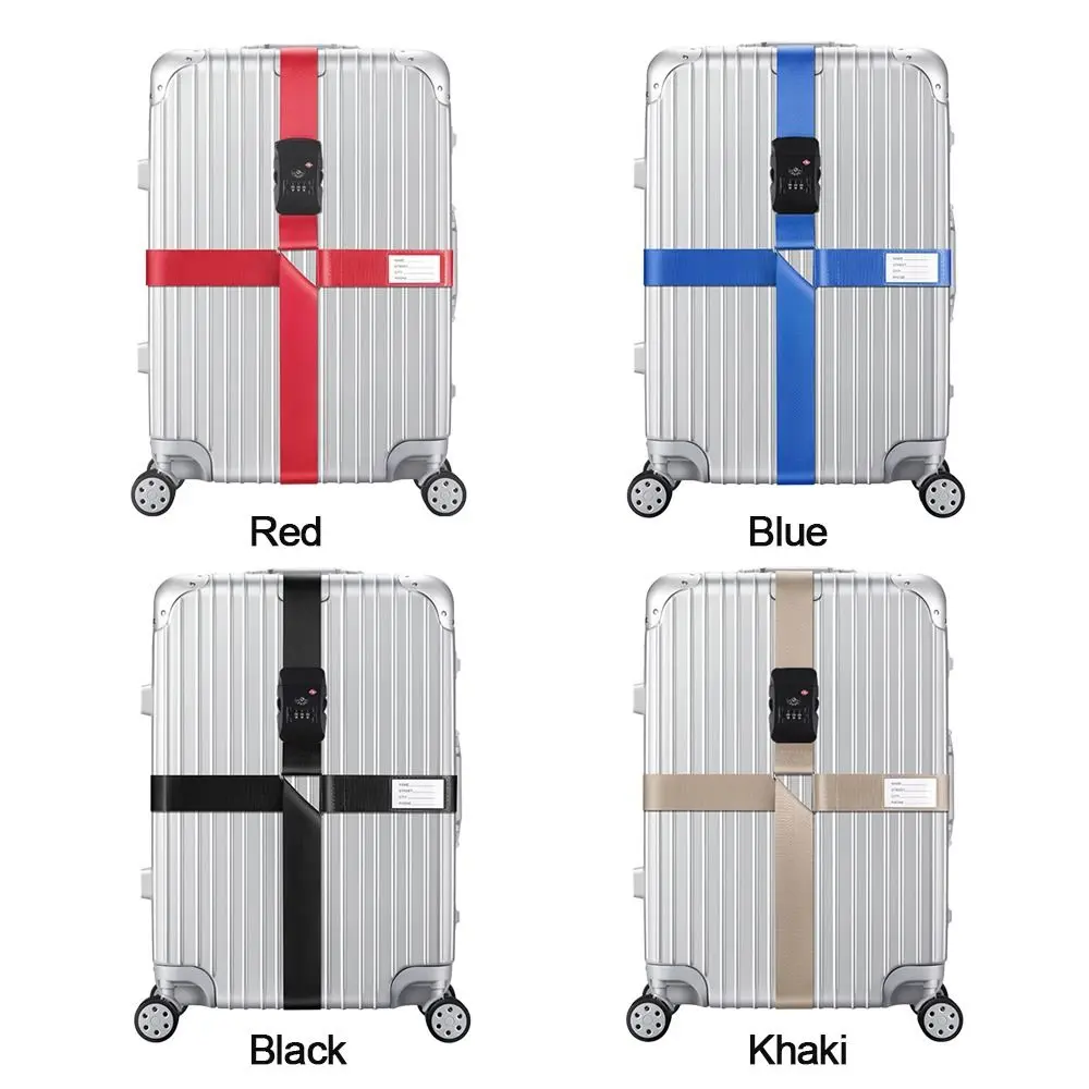 Adjustable Travel Suitcase Band Luggage Suitcase Rope Straps TSA Password Customs Lock Luggage Cross Belt Travel Accessories