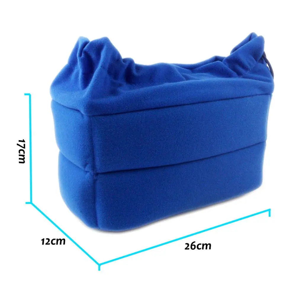 Partition Padded Bag Camera Insert Bag Velvet Shockproof Protection Camera Lens Case Soft Bag for Canon Nikon So ny DSLR Cameras