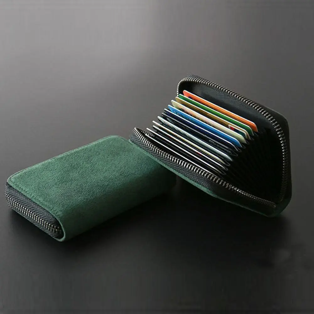 Anti Demagnetization Wallets Card Bag 11 Cards Slot Credit Card Holder Zipper Card Wallet for Men Cards Cover