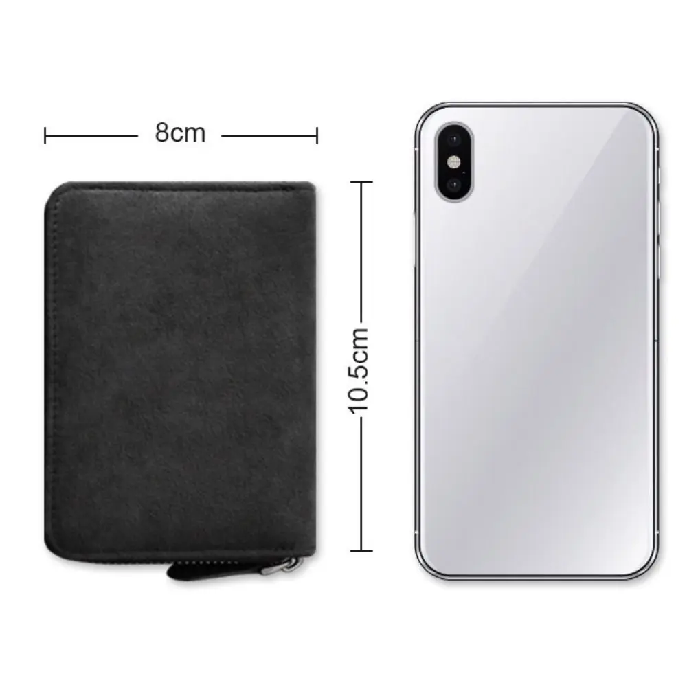 Anti Demagnetization Wallets Card Bag 11 Cards Slot Credit Card Holder Zipper Card Wallet for Men Cards Cover