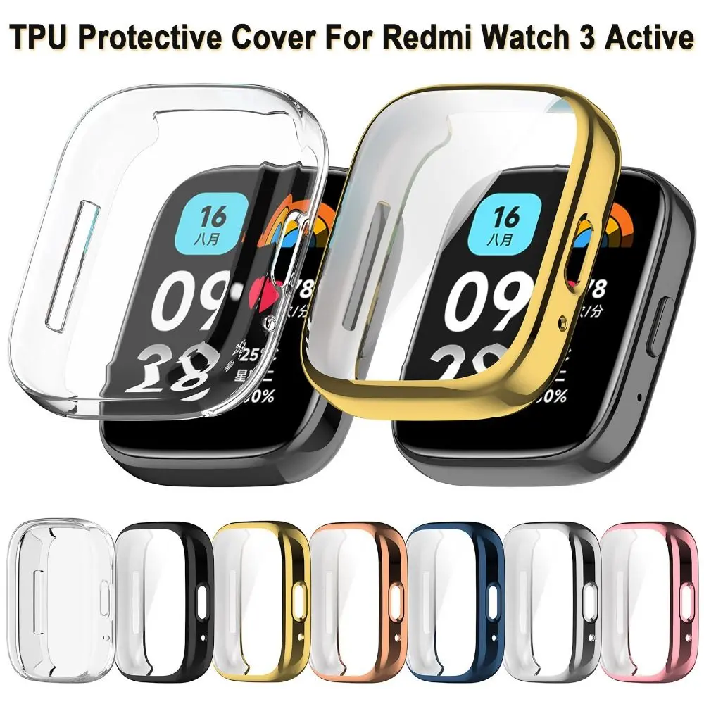 Soft Full Cover Protective Shell TPU Case For Redmi Watch 3 Active Bumper Screen Protector Accessories