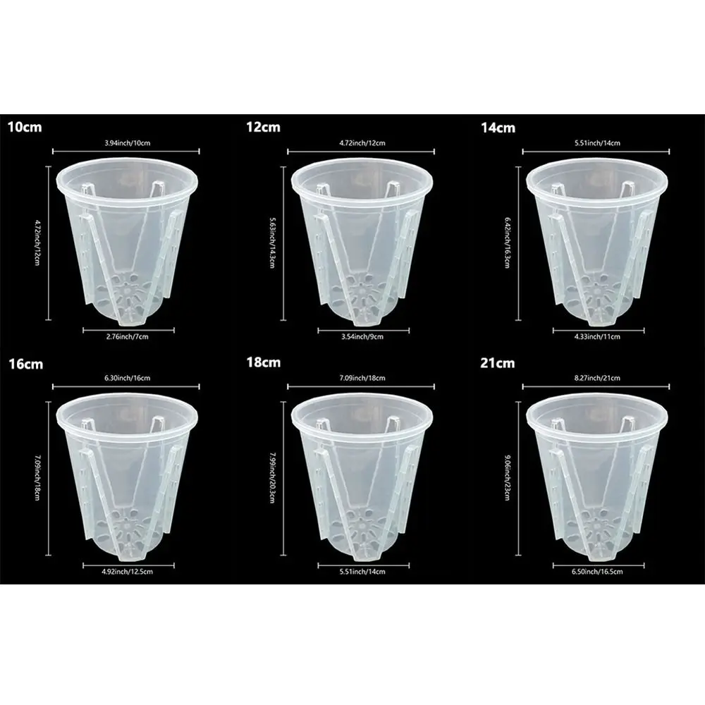 Clear Plastic Plant Container Orchid Pots With Holes Transparent Flower Pot Succulents Plant Succulent Box