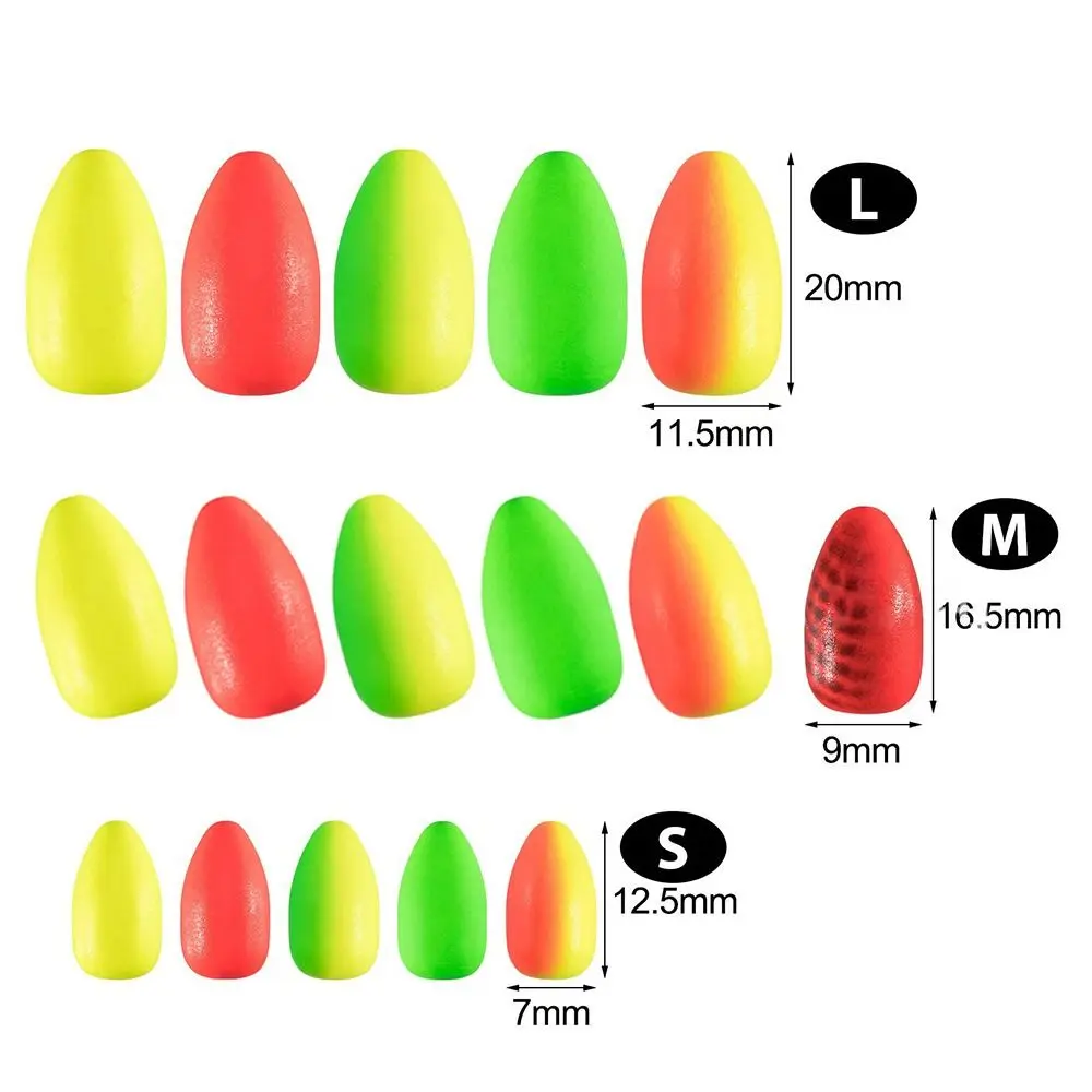 50pcs Beans Fishing Float set Foam Floats Ball Beads Bottom Rig Rigging Material Fishing Tackle Accessories