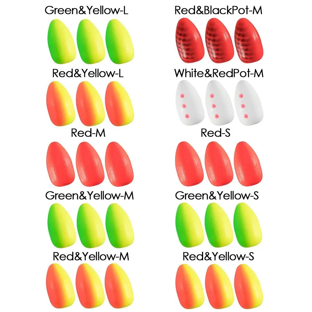 50pcs Beans Fishing Float set Foam Floats Ball Beads Bottom Rig Rigging Material Fishing Tackle Accessories