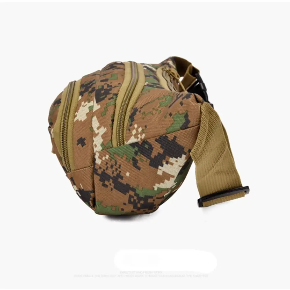 Large Capacity Outdoor Waist Bag Multi-layer Sling Bag New Nylon Waterproof Camouflage Fanny Pack