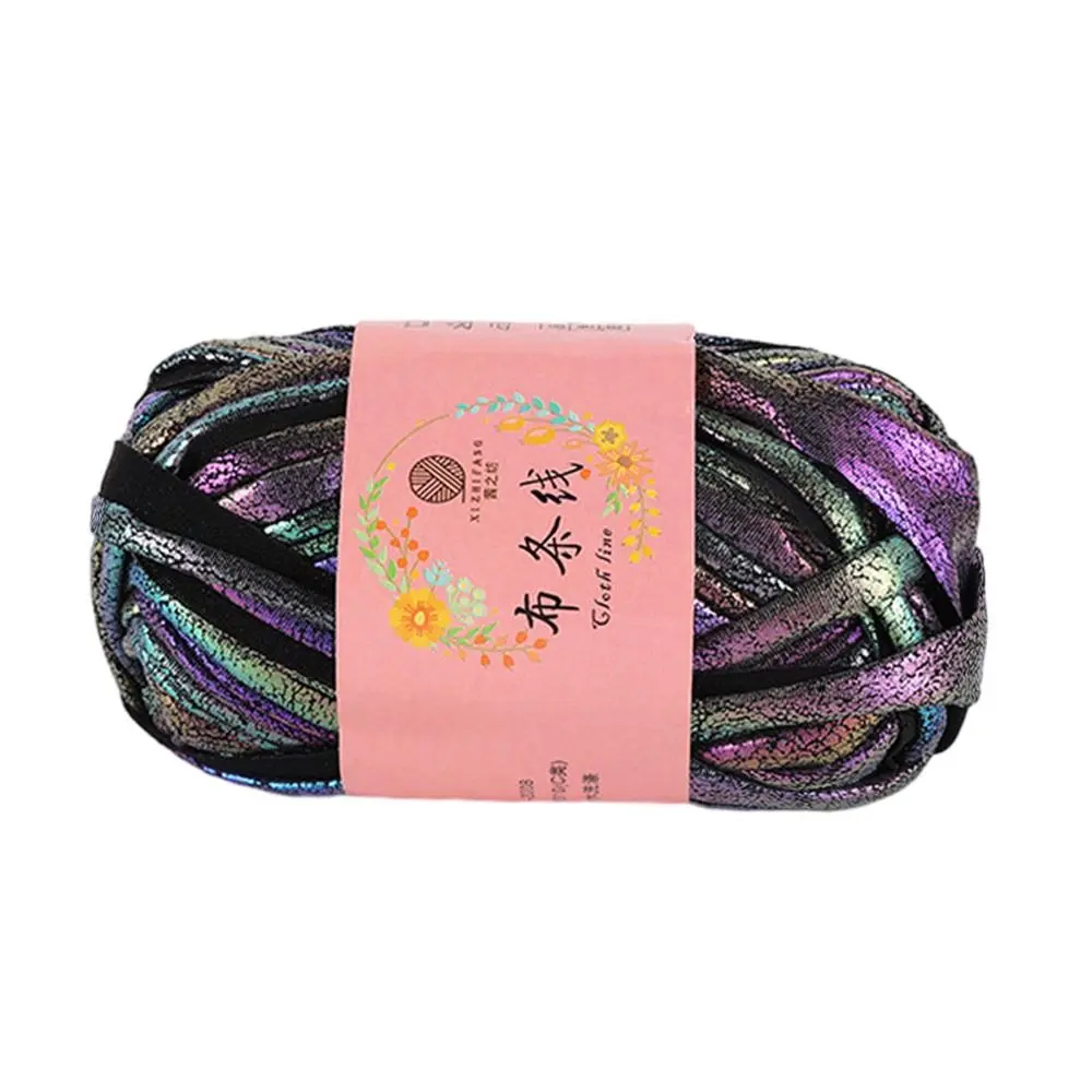 100g DIY Hand Knitting Yarn Ball Imitation Leather Shiny Crochet Yarn For Bag Blanket Cushion T-Shirt